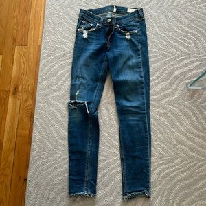 Rag and bone ripped skinny jeans